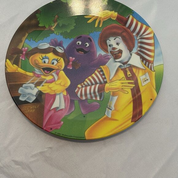 McDonald's Other - 1991 McDonald’s Ronald McDonald Plastic Plate